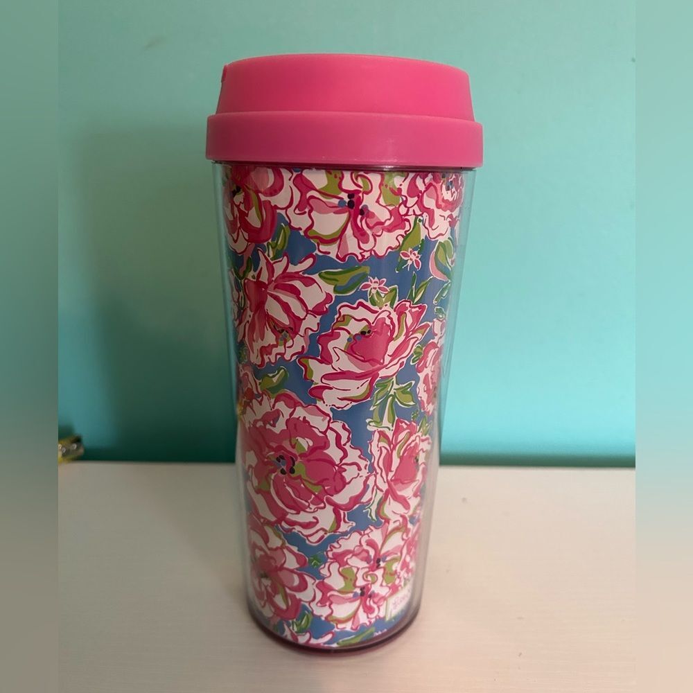 Lilly Pulitzer Floral Tumbler With Lid Insulated Travel Mug